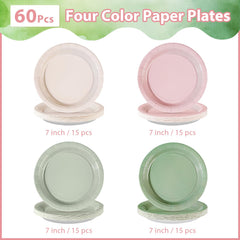 Greencian 7-inch plates demonstrate fade-resistant color for long-lasting table décor.