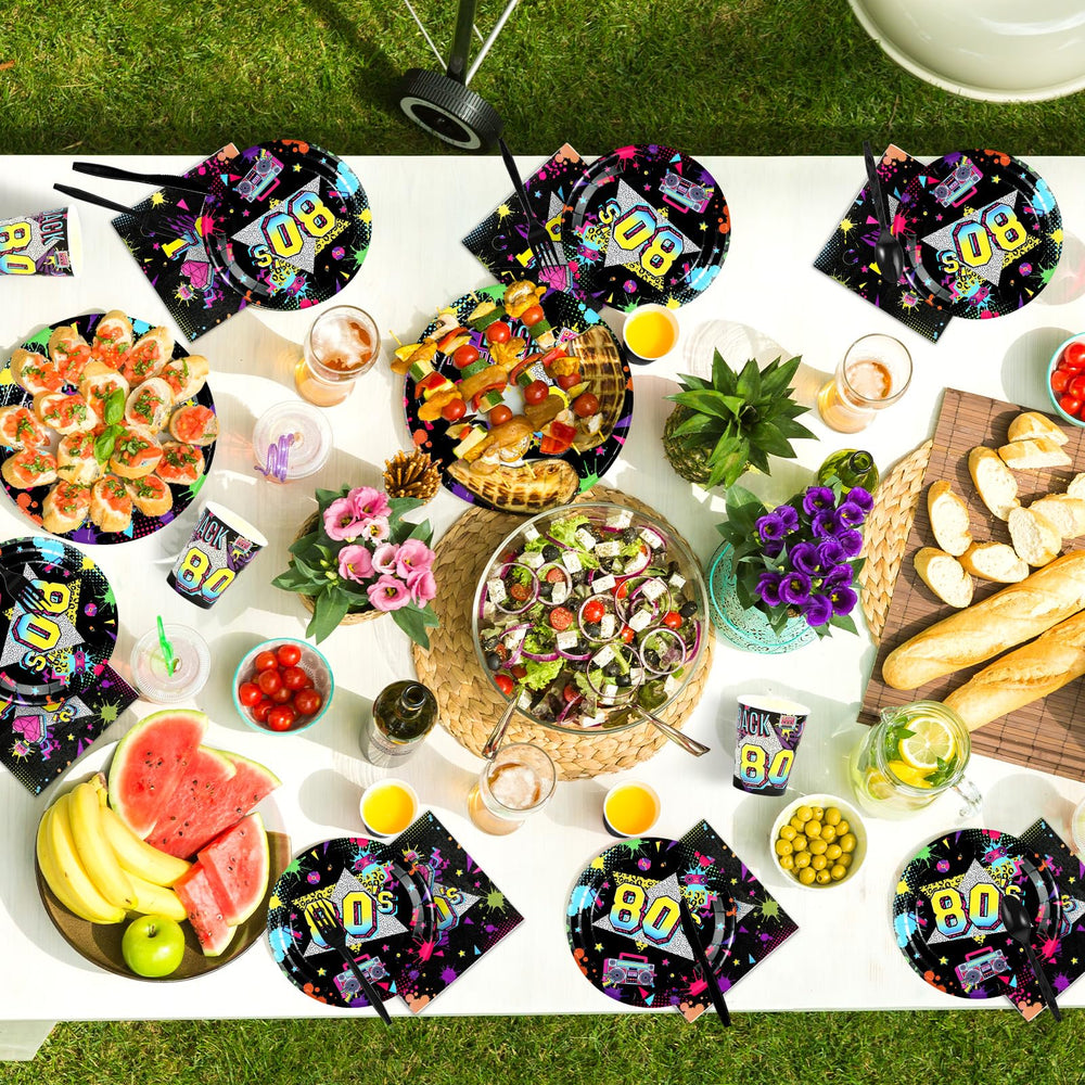 Greencian 80s retro neon design boosts nostalgia at any party