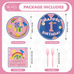 Greencian pink cowboy dessert plates 7 inch for playful desserts