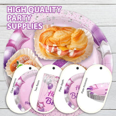 Greencian pastel party decor set for cohesive 2nd birthday theme.