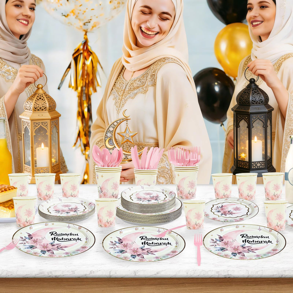Greencian Ramadan lantern moon design ties your table theme together.