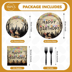 Greencian spooky rustic napkins soften messes and absorb spills during celebrations.