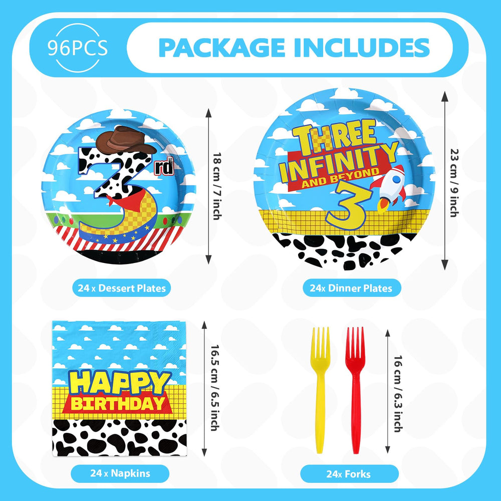 Greencian dessert plates 7 inch with cartoon toys provide festive snacks and simple table setup.