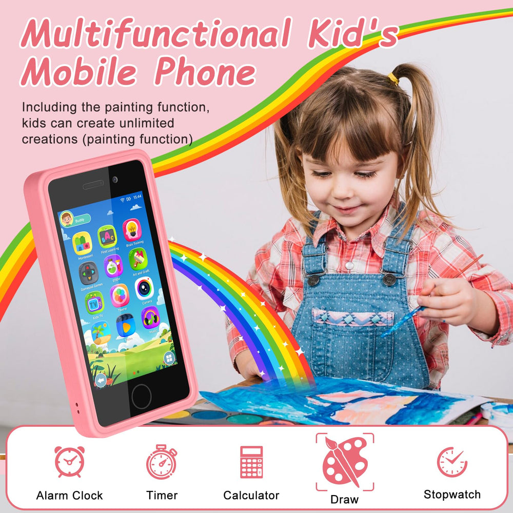 GREENCREEK Kids Phone learning apps help kids explore fruits, vegetables, and animals