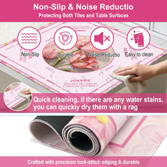GreenD Mahjong Mat foldable-travel-bag rolls up easily for travel and storage.