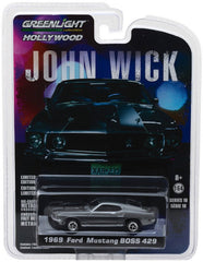 Greenlight Mustang Boss 429 front detail, adds authentic look to dioramas and shelves.
