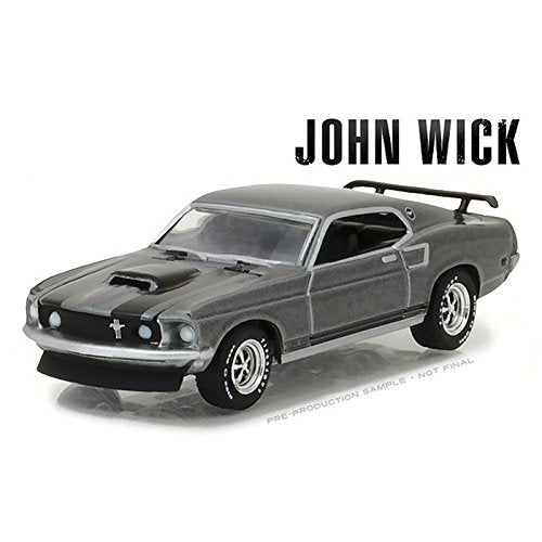Greenlight 1:64 Mustang Boss 429 interior detail, showcases cockpit for display-focused collectors.