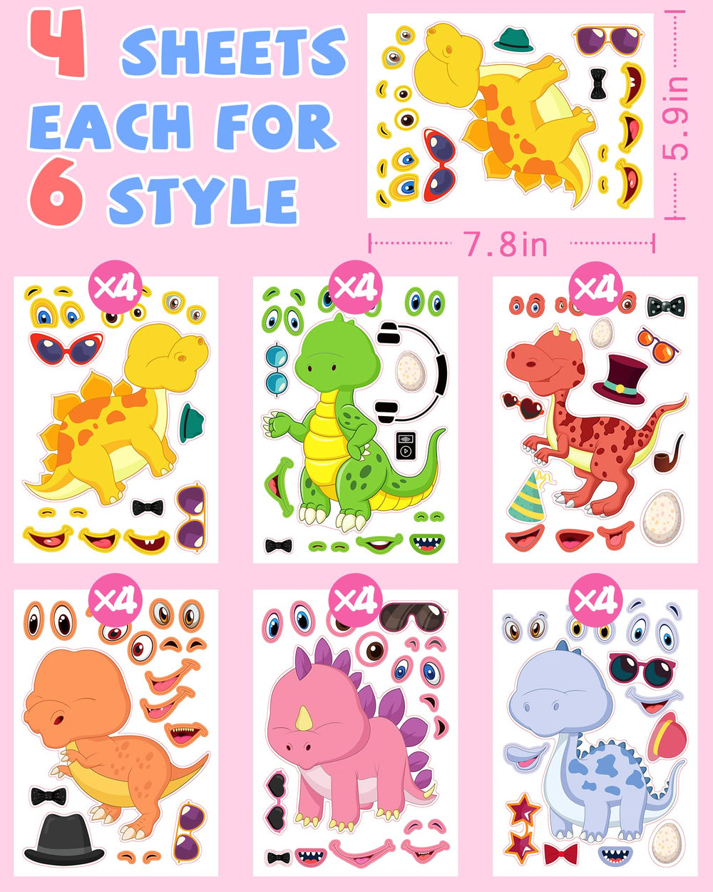 Greingways dinosaur stickers DIY kit promotes creativity and fine motor skills.