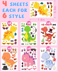 Greingways dinosaur stickers DIY kit promotes creativity and fine motor skills.