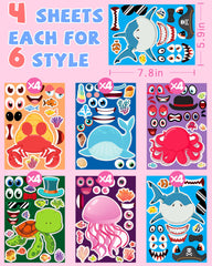 Greingways large sticker sheet 7.8 by 5.9 inches; easy for little hands.
