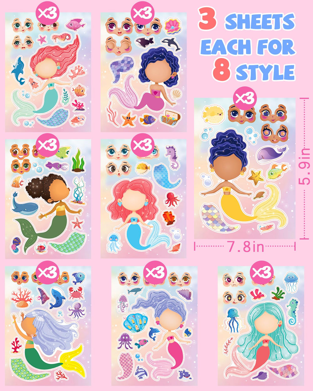Greingways mermaid stickers peel cleanly with no residue.