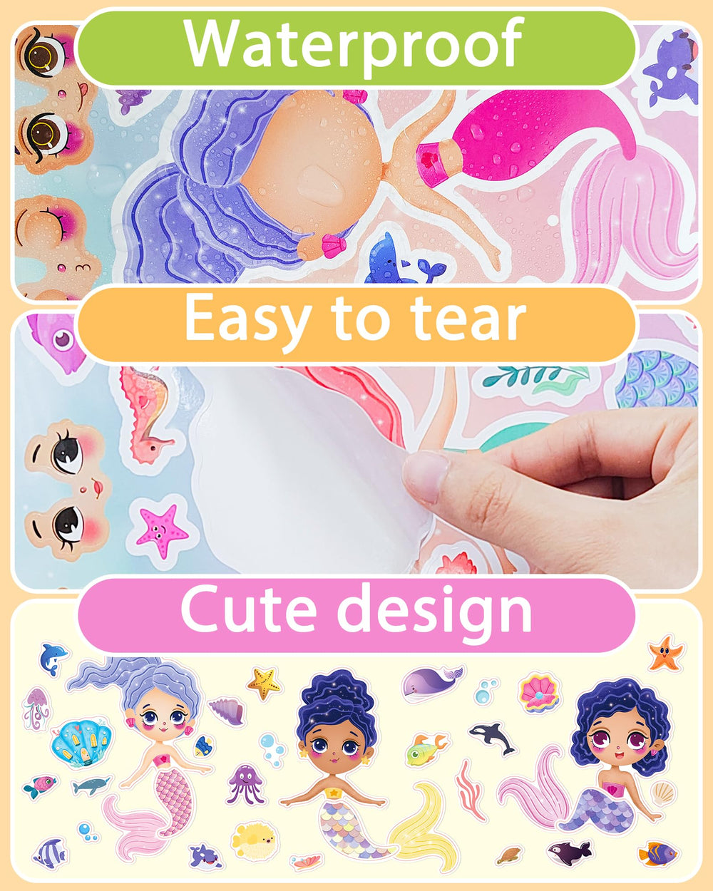 Greingways mermaid stickers make great party favors and classroom activities.