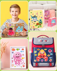 Greingways sea animal sticker sheet facial features set for expressive design.
