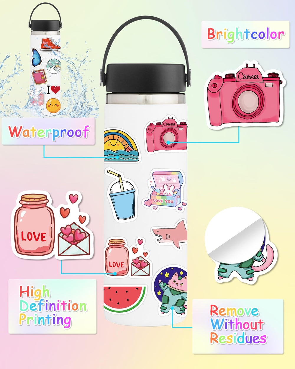 Greingways laptop stickers add stylish flair with durable, high-definition prints.