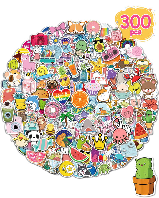 Greingways water bottle stickers showcase 300 unique designs for personalization.