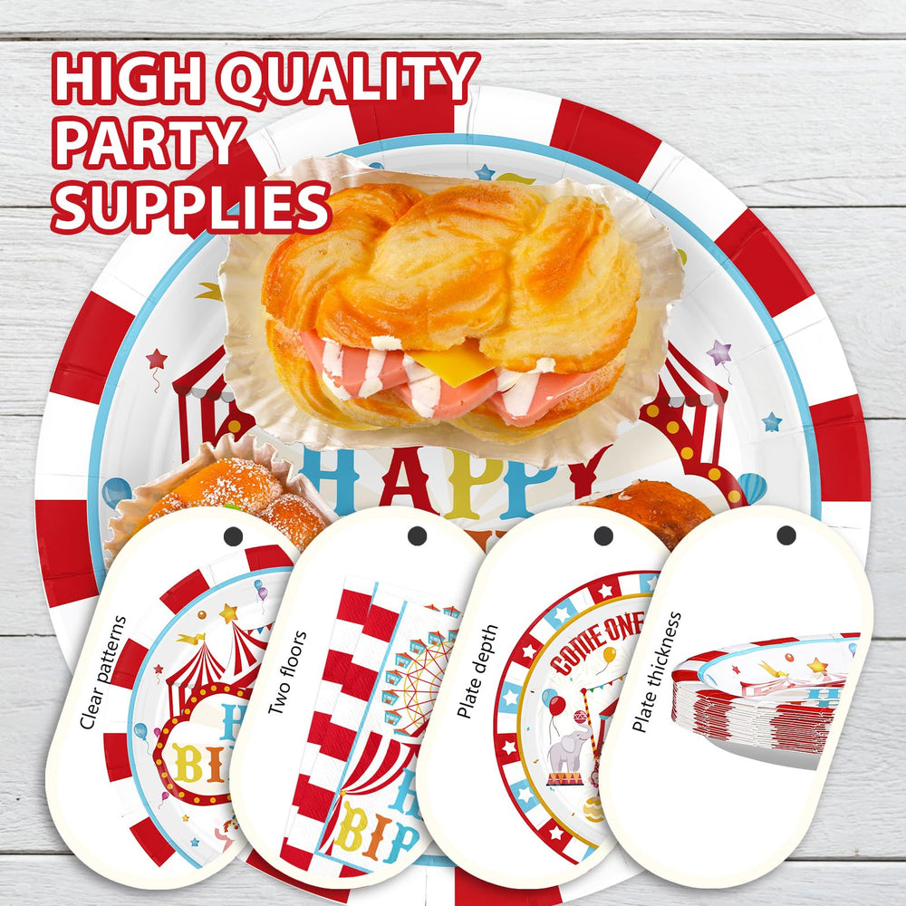 Grencian packaging shows ready-to-use party supplies for quick setup.