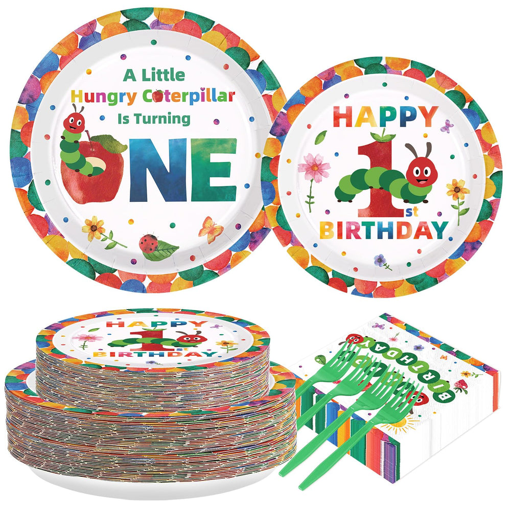 Grencian caterpillar green 6.5-inch napkins help catch crumbs