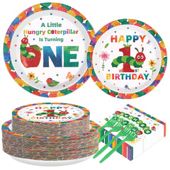 Grencian caterpillar green 6.5-inch napkins help catch crumbs