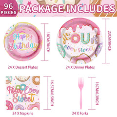 Grencian Four Ever Sweet donut dessert plates provide sturdy servings.