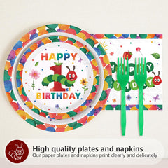 Grencian green forks pair with plates for quick serving and cleanup