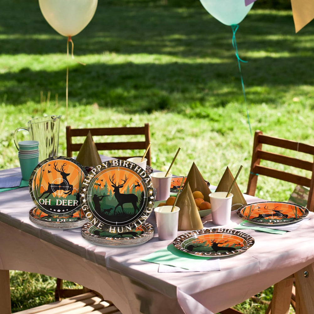 Grencian hunting camo outdoor camping table setup