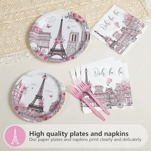 Grencian Paris napkins pack closeup, conveys Parisian charm and disposal convenience.