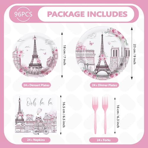 Grencian pink rose napkins, add romantic flair and quick cleanup.