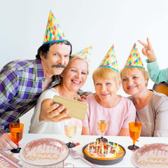 Grencian rose gold set serves 24 guests for a memorable retirement