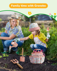 Grenebo trowel pink ergonomic tool for little gardeners