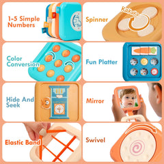 GRESEESM Busy Board elastic braided rope introduces tactile textures for sensory play.
