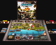 Grey Fox Games Champions of Midgard components laid out for setup