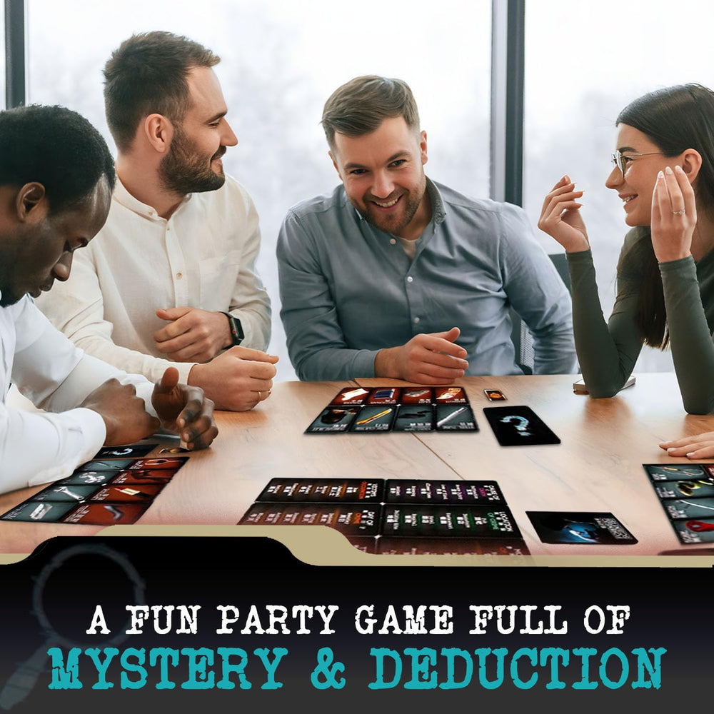 Grey Fox Games Deception in-game discussion among players around a table.