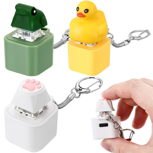 Grinsvalley frog croaking keychain with playful sound and tactile feedback for stress relief.