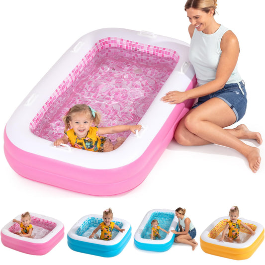 GRIP A POOL 2-in-1 inflatable pool with cushioned floor for comfortable backyard play