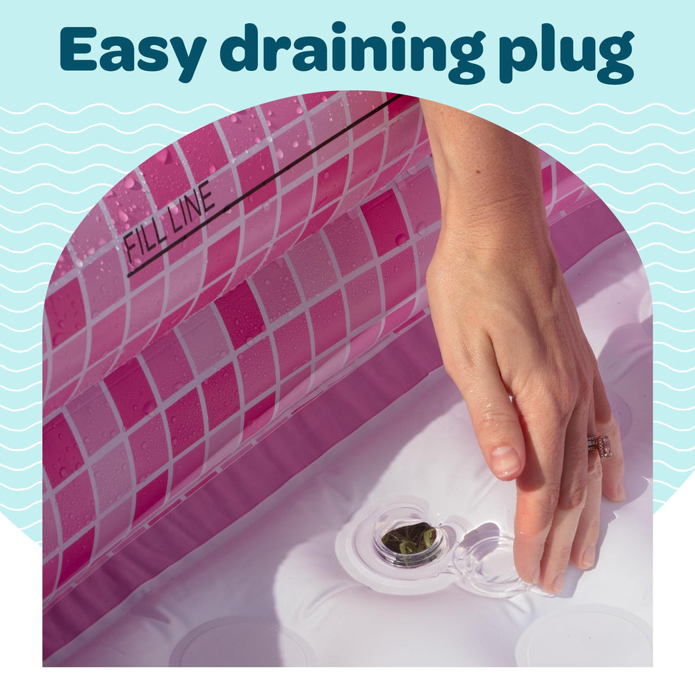 GRIP A POOL fits into a 36-inch shower stall for compact bathrooms.