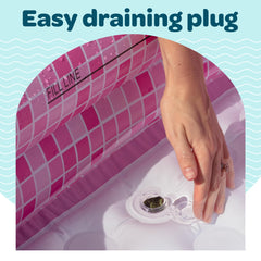 GRIP A POOL fits into a 36-inch shower stall for compact bathrooms.