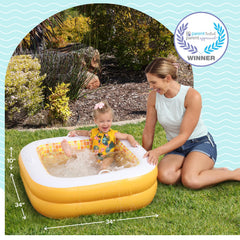 GRIP A POOL square design maximizes space for toddlers