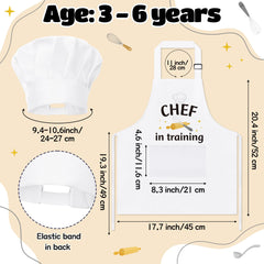 GROBRO7 kids apron set back view showing adjustable neck strap