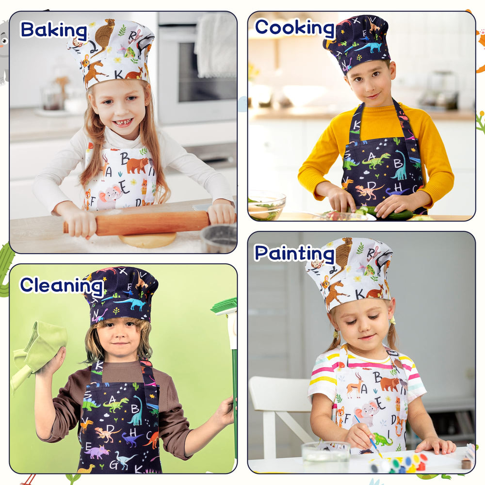GROBRO7 kids chef hat mushroom shape provides comfortable fit