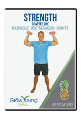 Grow Young Fitness Strength Exercise DVD instructor Deron guiding seated workouts.