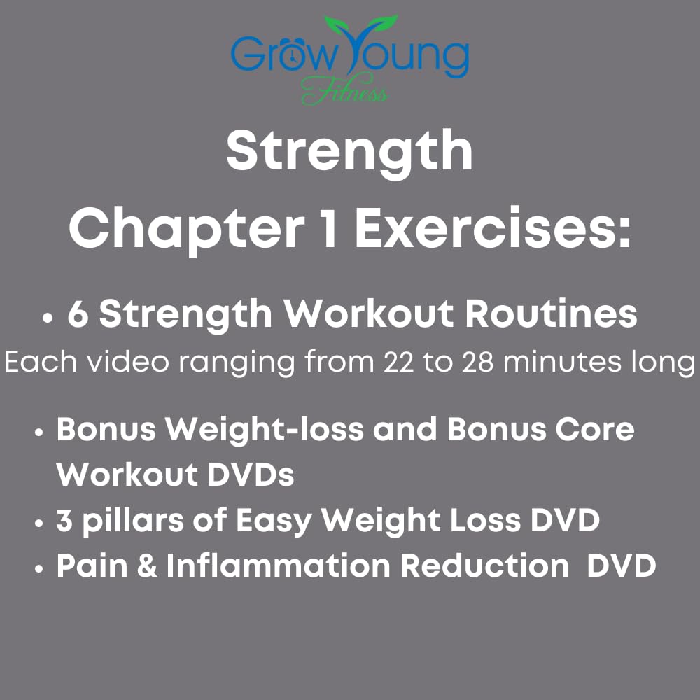Grow Young Fitness Strength Exercise DVD seated routines for gentle strength training.