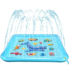 Growsland Splash Pad 67-inch play area with kids enjoying a refreshing backyard water party.