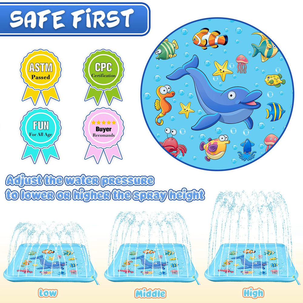 Growsland Splash Pad hose connection setup for quick summer play.