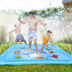 Growsland Splash Pad large multi-kid play area for group fun in the yard.