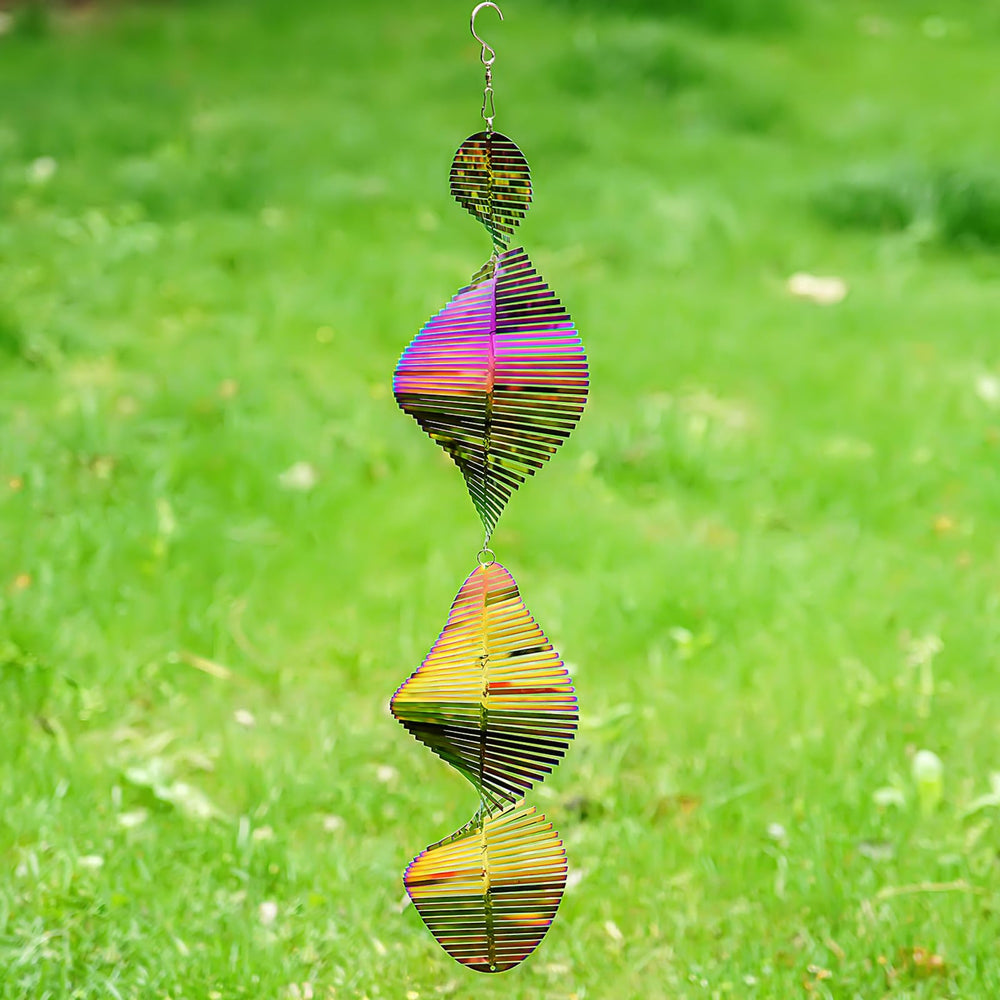 GRPWWT wind spinner iridescent blades catch sun and wind for movement
