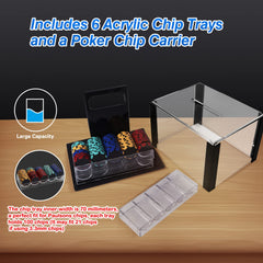 GSE case dimensions overview highlighting compact footprint and ample space for chip stacks.