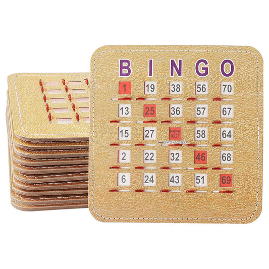 GSE Games & Sports Expert 5Ply shutter bingo cards with sliding windows for quick number coverage.