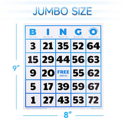 GSE bingo cards with large font numbers enhance readability for all ages