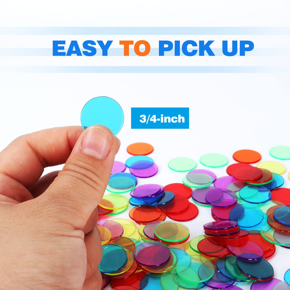 GSE Bingo Chips 3-4 inch diameter for easy handling.