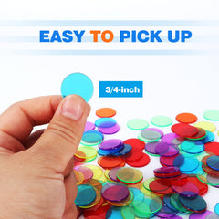 GSE Bingo Chips 3-4 inch diameter for easy handling.